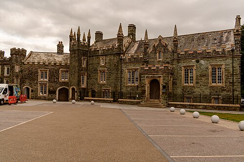 Guildhall, Police Station, attached railings and boundary walls, Tavistock